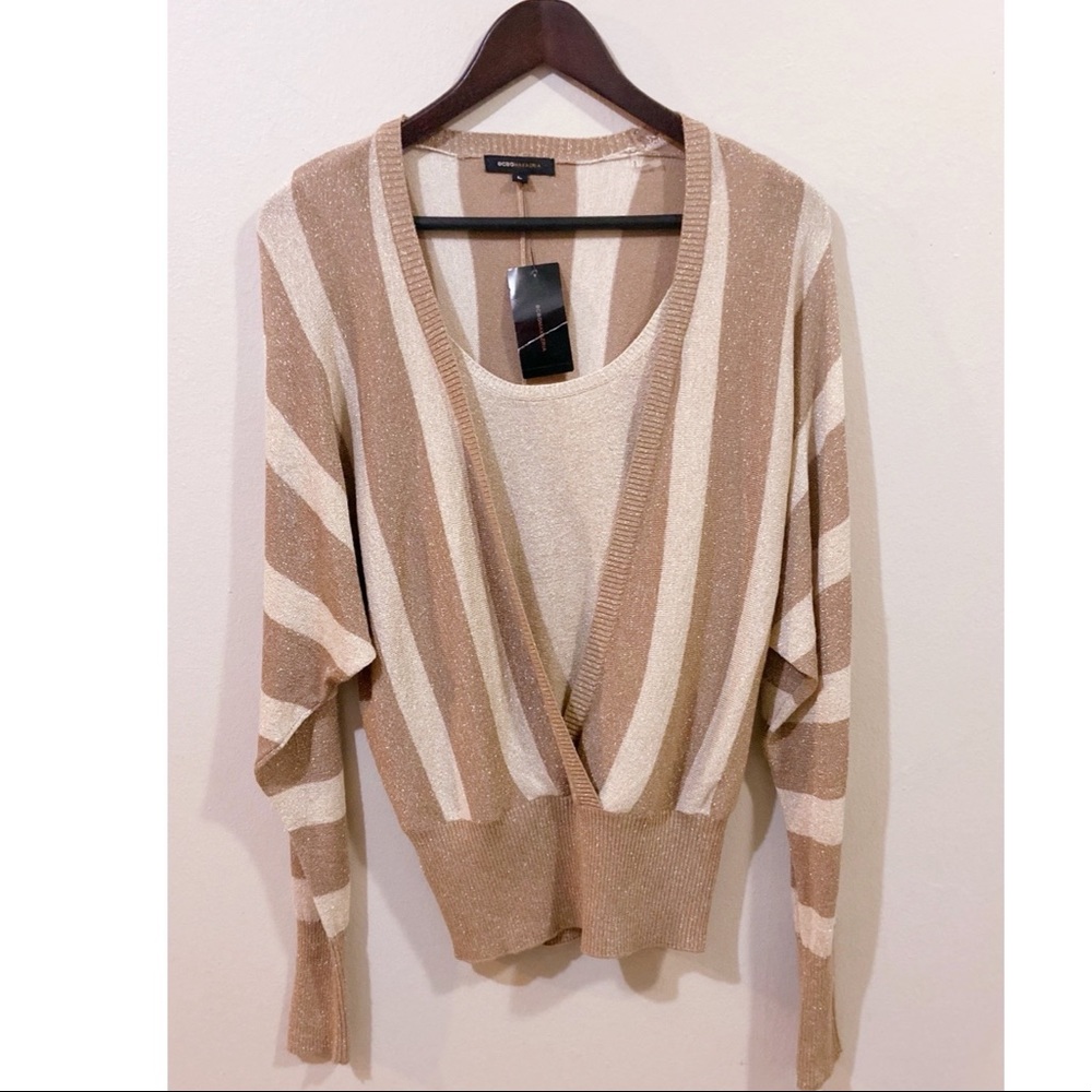 BCBGMaxazria Beautiful Vertical Stripe Top